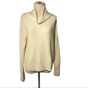 BANANA REPUBLIC S ivory cowl neck sweater.